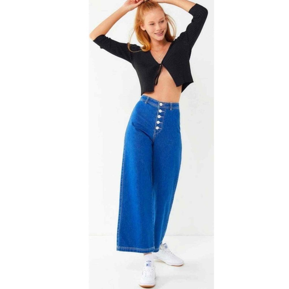 BDG Juliette Button-Fly Wide Leg Jean